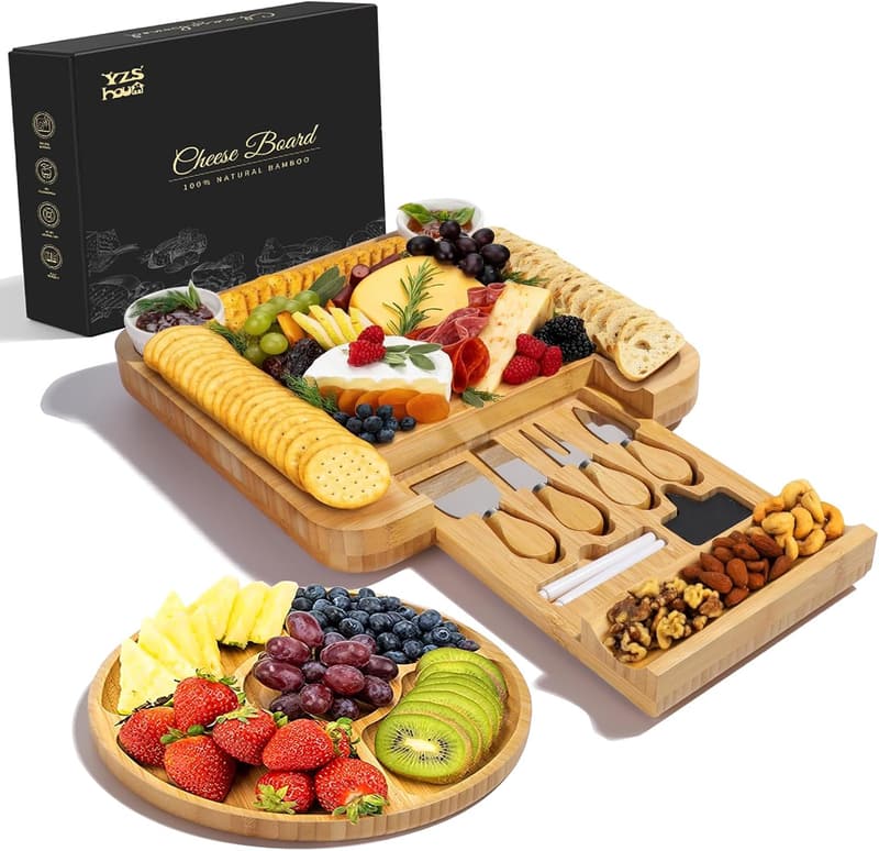 Bamboo Charcuterie Board Set - Eco-Friendly & Elegant