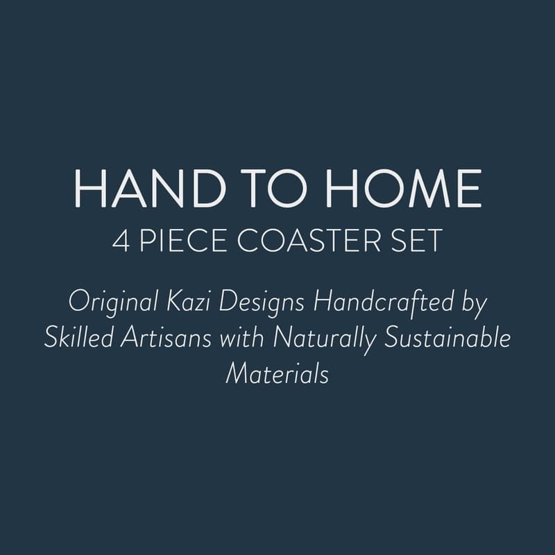 Artisan Raffia Coasters Set of 4 - Eco-Friendly Housewarming Gift