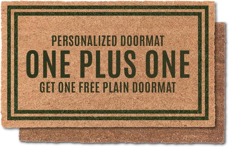 Personalized Coir Doormat with Monogram - Eco-Friendly Housewarming Gift