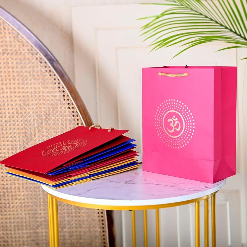 Eco-friendly Om Paper Carry Bags for Wedding & Diwali Gifts