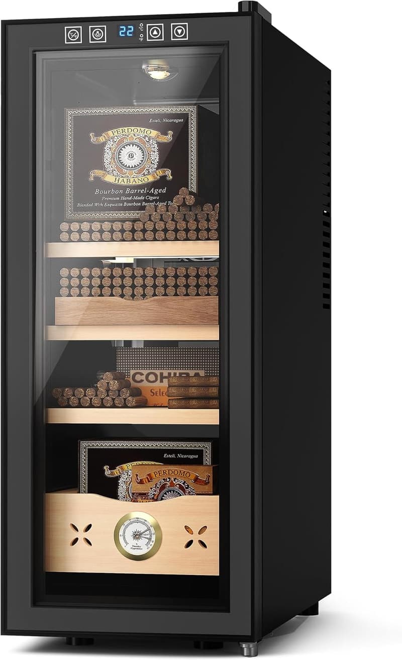 Electric Cigar Humidor Cabinet with Spanish Cedar, 35L