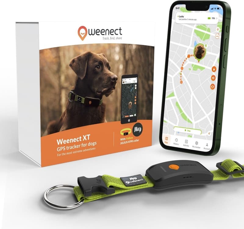 Weenect Dog XT GPS Collar - Waterproof, Durable, XL Antenna