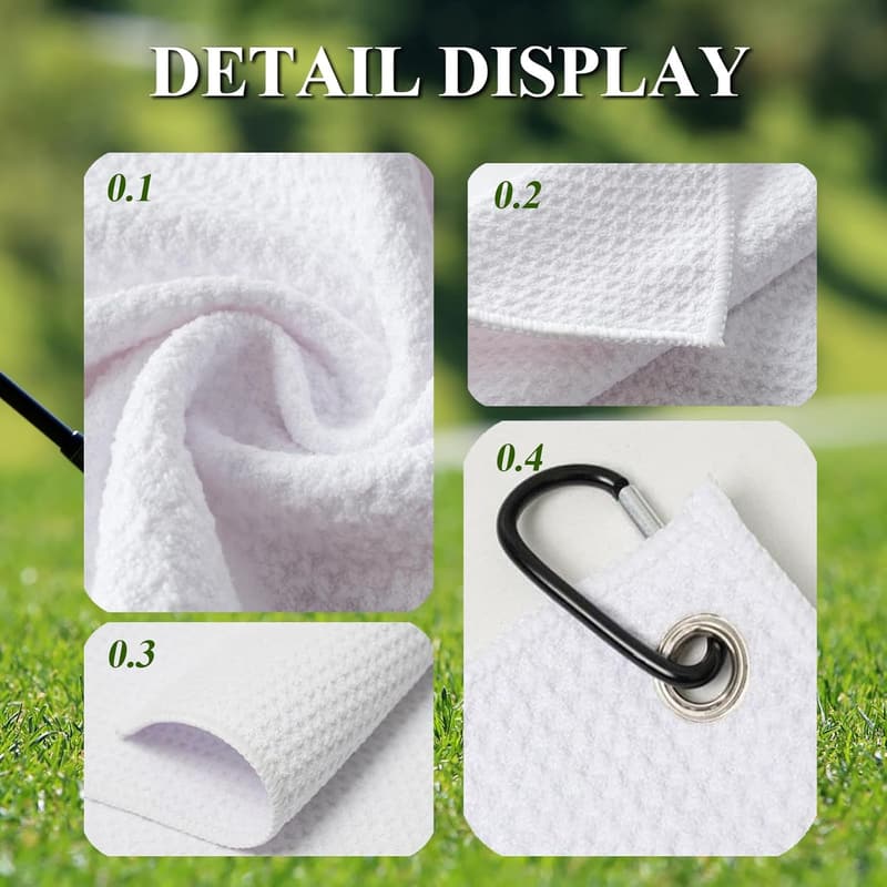 Custom Golf Towels with Clip - Microfiber, Personalized Photo/Logo