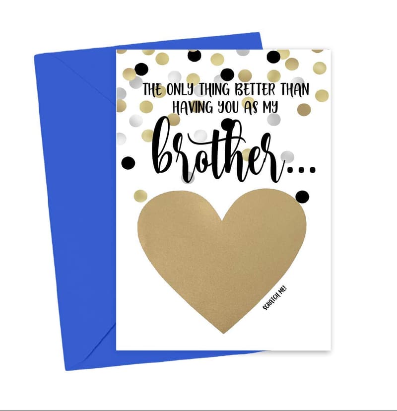 Best Man Proposal Scratch-Off Card for Brother