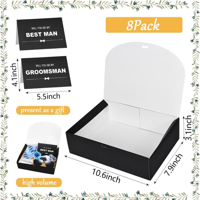 Groomsmen Proposal Gift Box Set with Card & Ribbon
