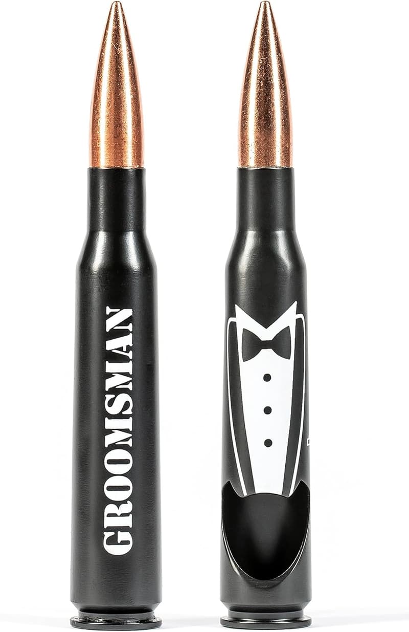 Engraved 50 Cal Bottle Opener - Groomsmen Proposal Gift