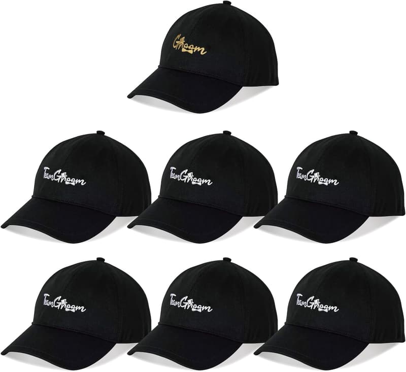 Groomsmen Baseball Hats – 7-Pack Trucker Caps for Bachelor Party