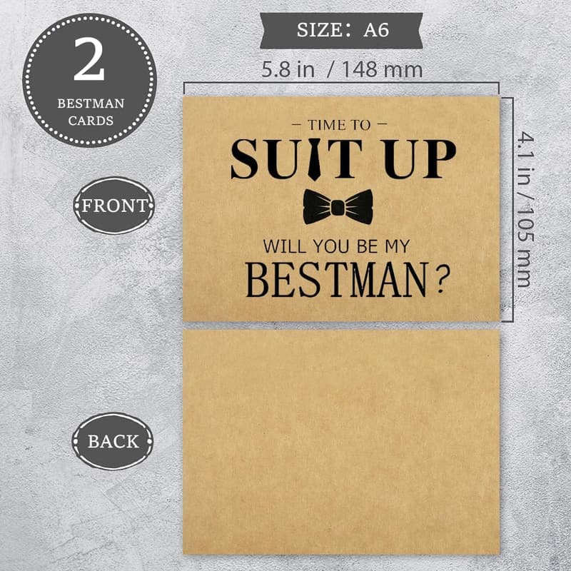 Funny Groomsmen Proposal Cards Set of 10 with Envelopes