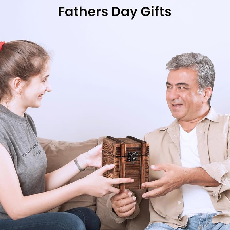 Father's Day Whiskey Stones Gift Set with 6 Reusable Ice Cubes