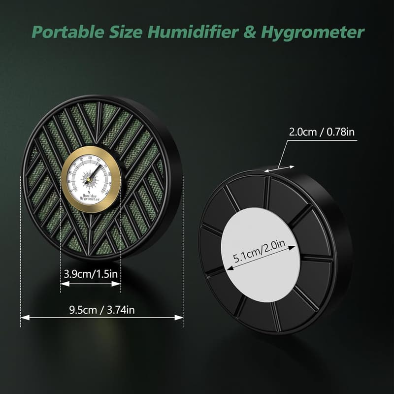 Cigar Humidifier with High-Precision Hygrometer for Freshness