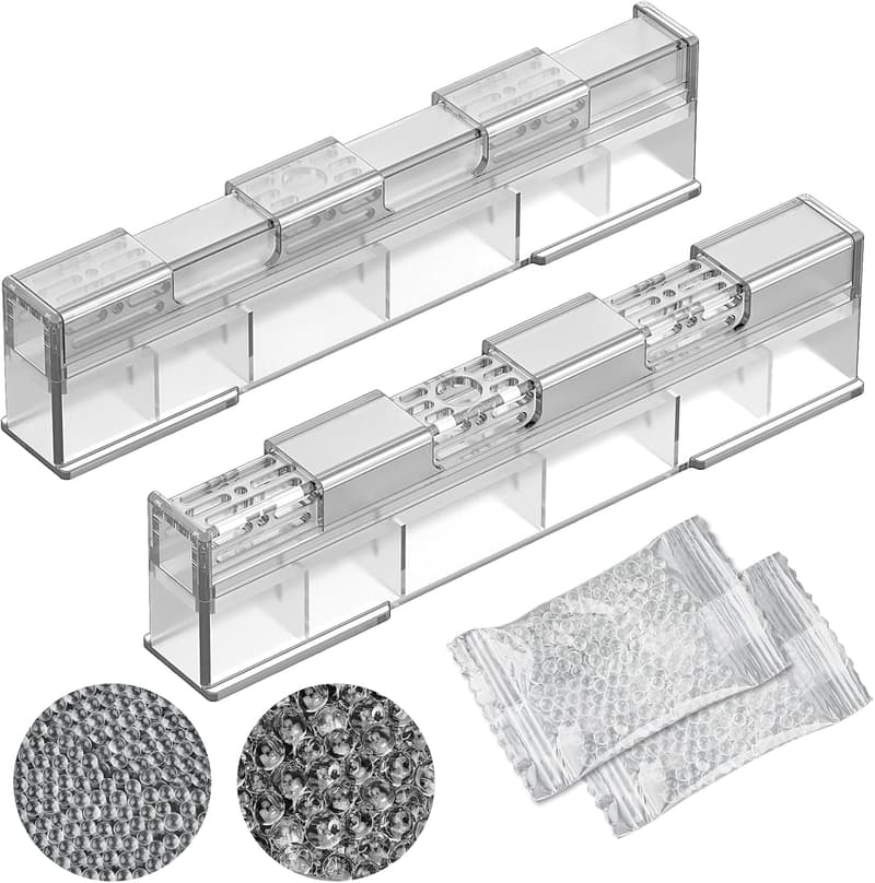 Slide-Controlled Crystal Gel Cigar Humidifier - 2-Piece Set for Men