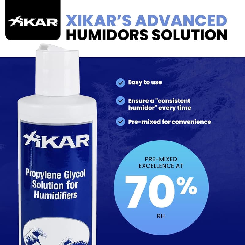 Xikar Humidor Solution - Premium 70% Humidity Maintenance, 8 Fl Oz