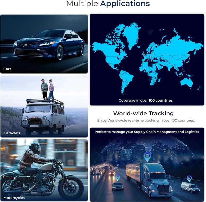 Real-Time 4G GPS Tracker for Vehicles - Magnetic, LTE, SIM Included