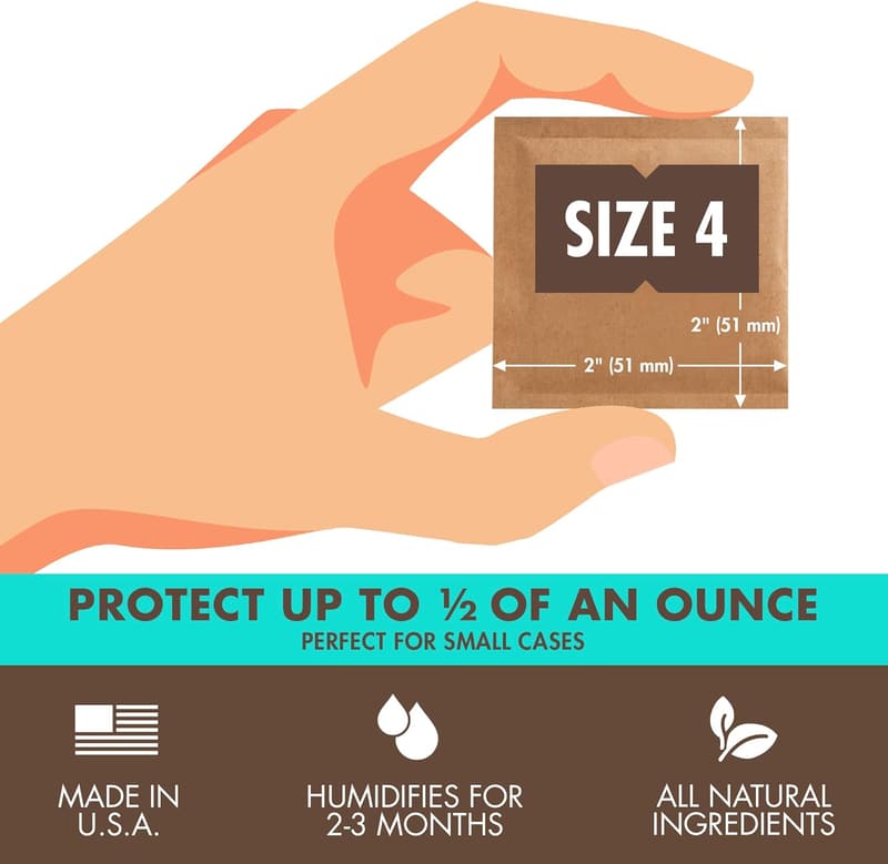 58% Two-Way Humidity Control Packs - 10 Pack for Small Storage