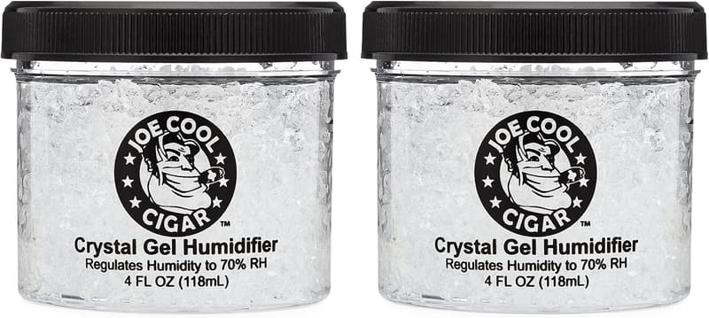 Cigar Humidor Crystal Gel Humidifier - 2 Pack (4 oz Jars)