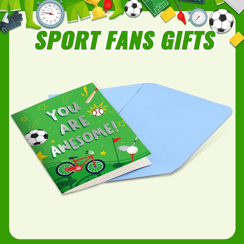 Soccer Gifts for Teen Boys - Fun Socks with Greeting Card