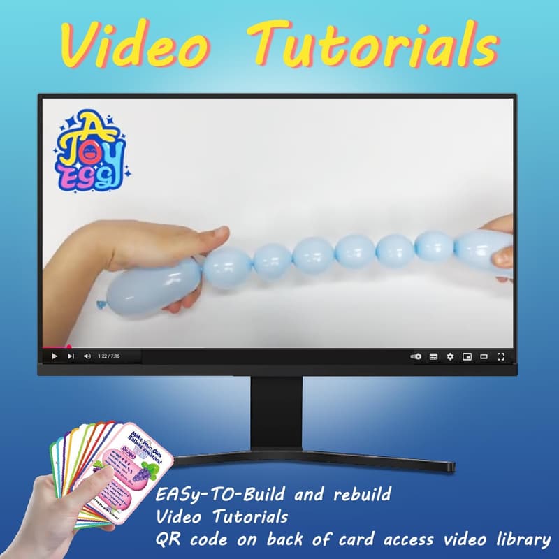 Balloon Animal Twisting Kit for Beginners - 100+ Balloons & Pump