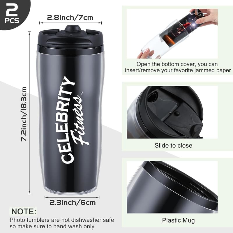 Personalized 14 oz Photo Travel Mug for Graduation or Father's Day