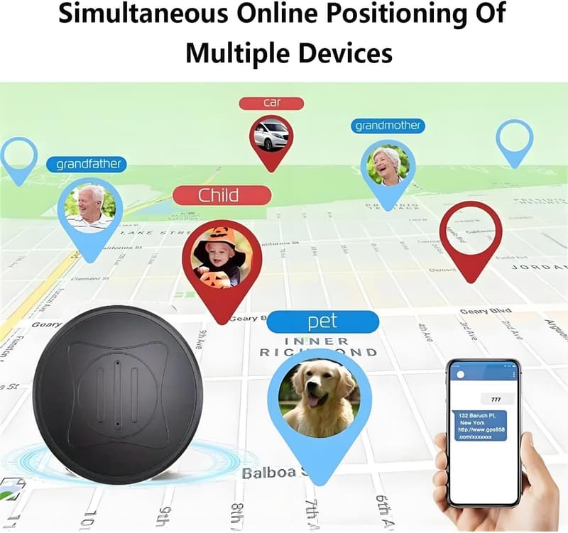 Portable Mini GPS Tracker - Real-Time Magnetic Tracking Device