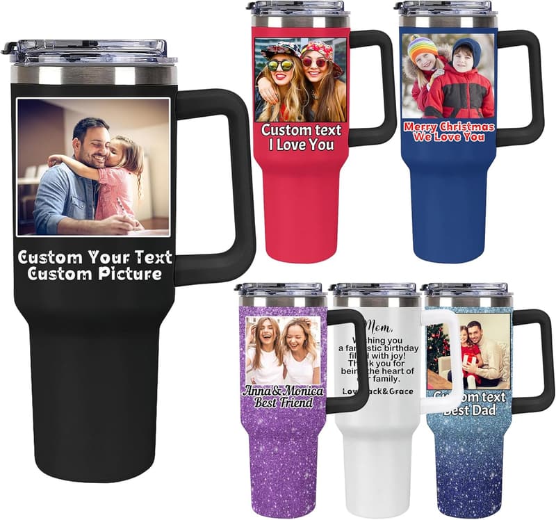 Custom Photo Tumbler Mug for Men & Women - 30oz/40oz