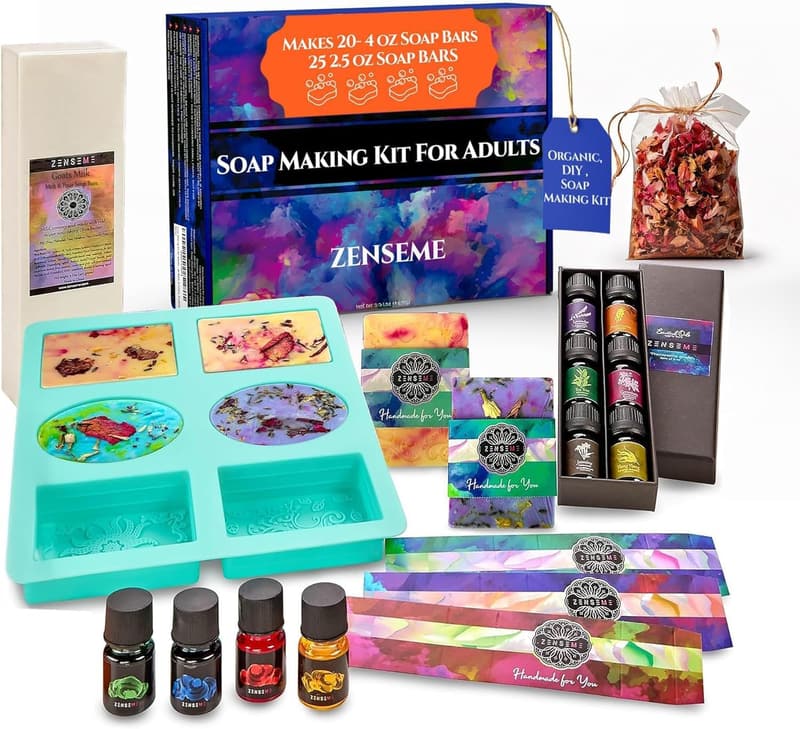 DIY Soap Making Kit for Adults with Essential Oils & Mold