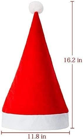 Christmas Santa Hat Caps - 24 Pack Non-Woven Cloth for All Ages