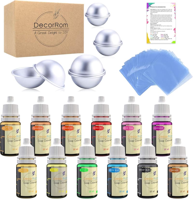 DIY Bath Bomb Making Kit with Food-Grade Colorants