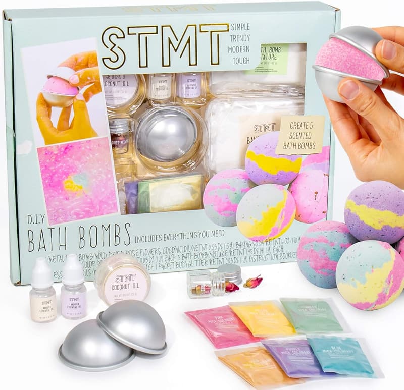 Spa Bath Bomb Kit for Kids - DIY Green Bath Crumbles