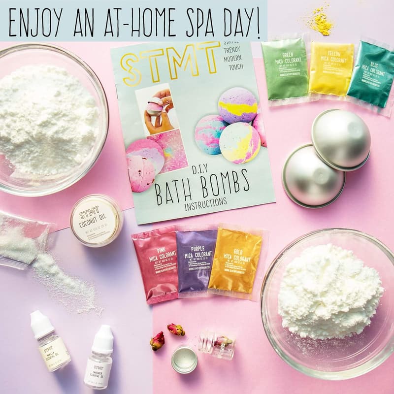 Spa Bath Bomb Kit for Kids - DIY Green Bath Crumbles
