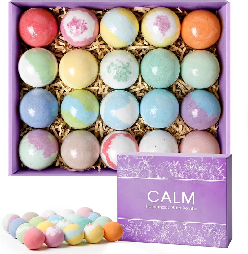 Mother's Day 20PCS Natural Bath Bomb Set with Shea Butter & Oils