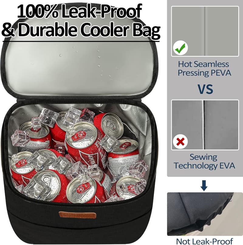 Insulated Waterproof Cooler Backpack for 30 Cans