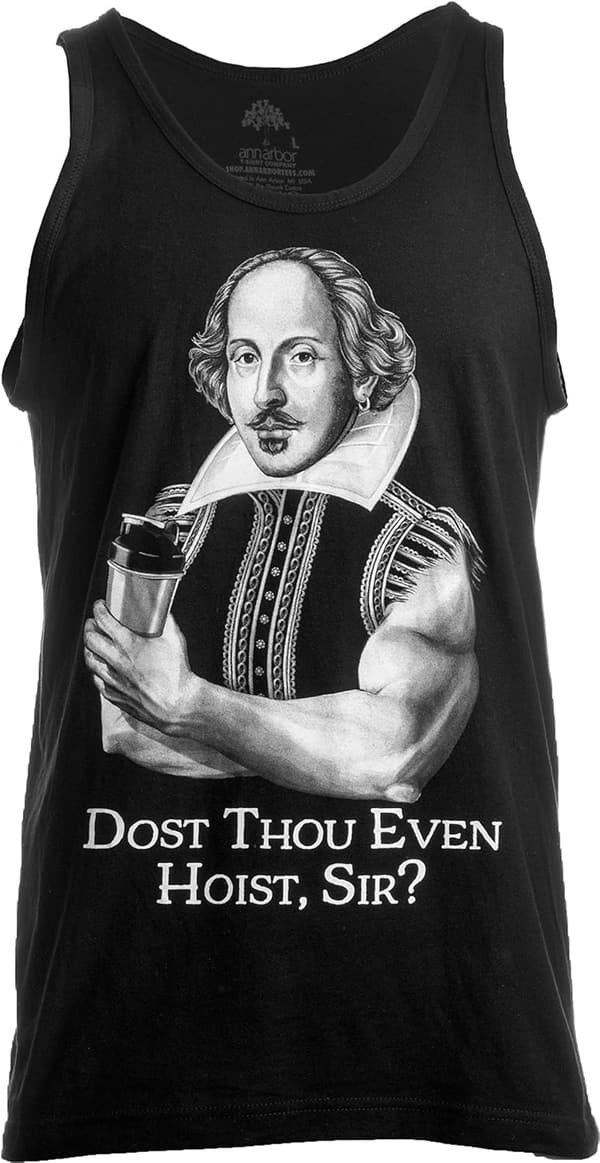Funny Shakespeare Gym Tank Top for Weight Lifting