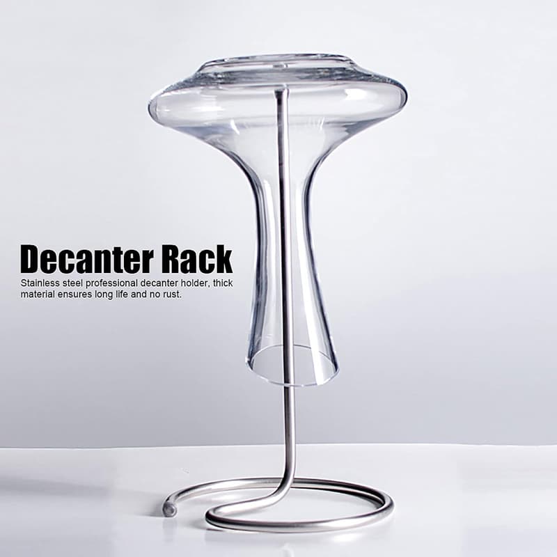 Wine Decanter Drying Stand with Silicone Head for Scratch Prevention