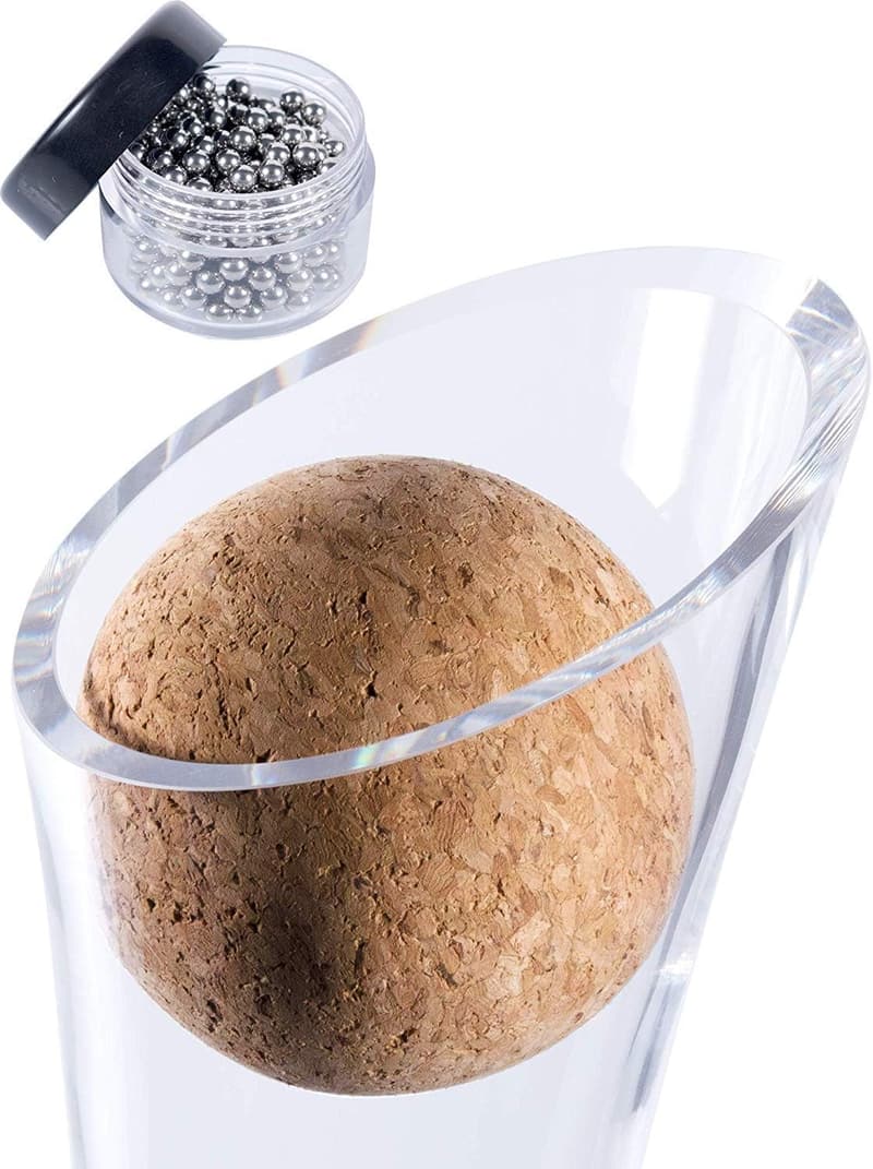 Wine Decanter Stopper with Stainless Steel Cleaning Beads