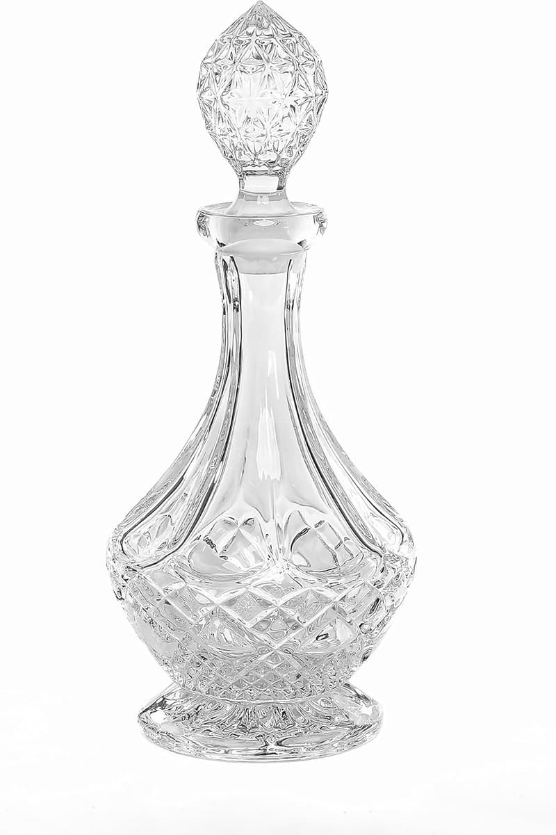 Lead-Free Crystal Round Liquor Decanter with Stopper