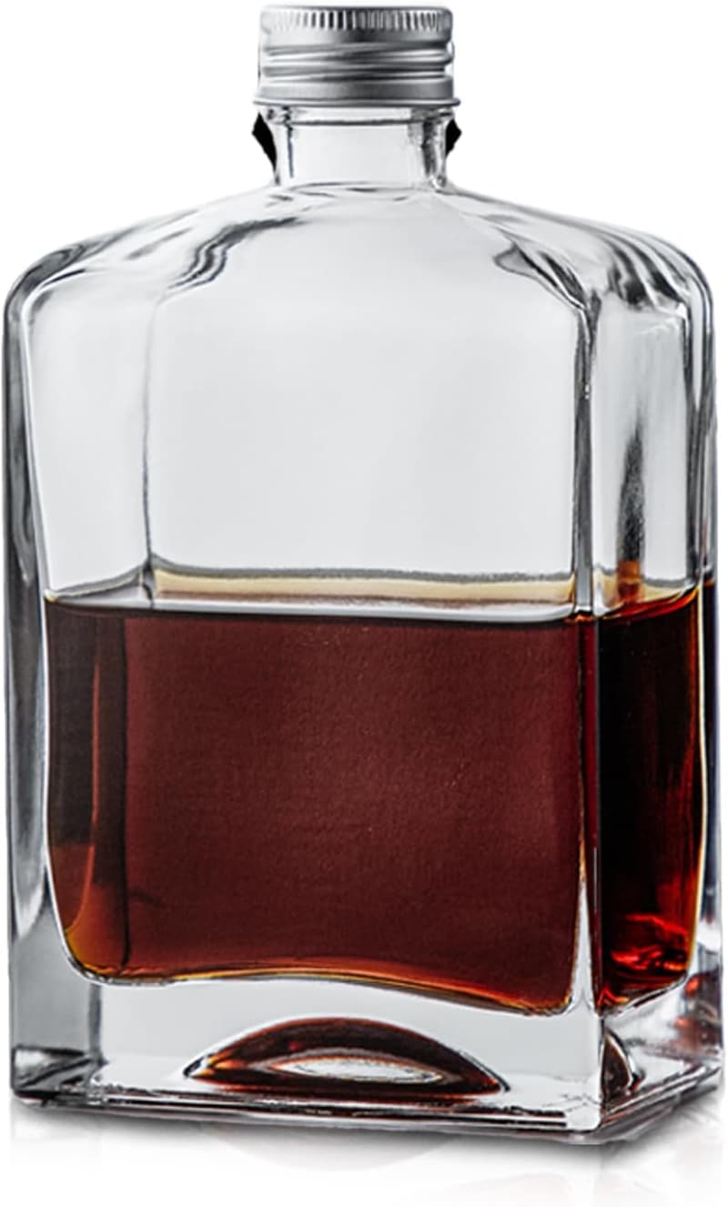 Airtight Crystal Decanter - 12oz Thick Glass for Liquor