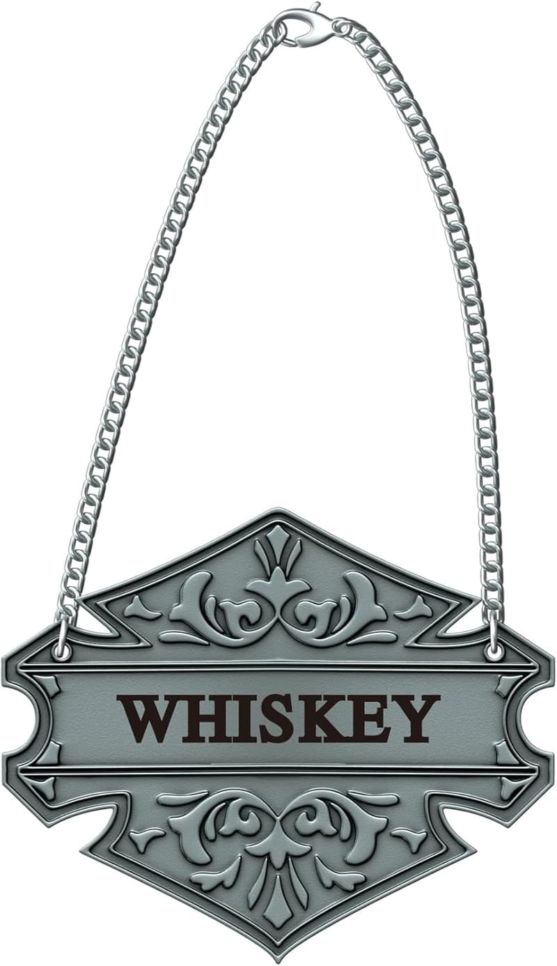 Elegant Stainless Steel Decanter Tags Set for Home Bars