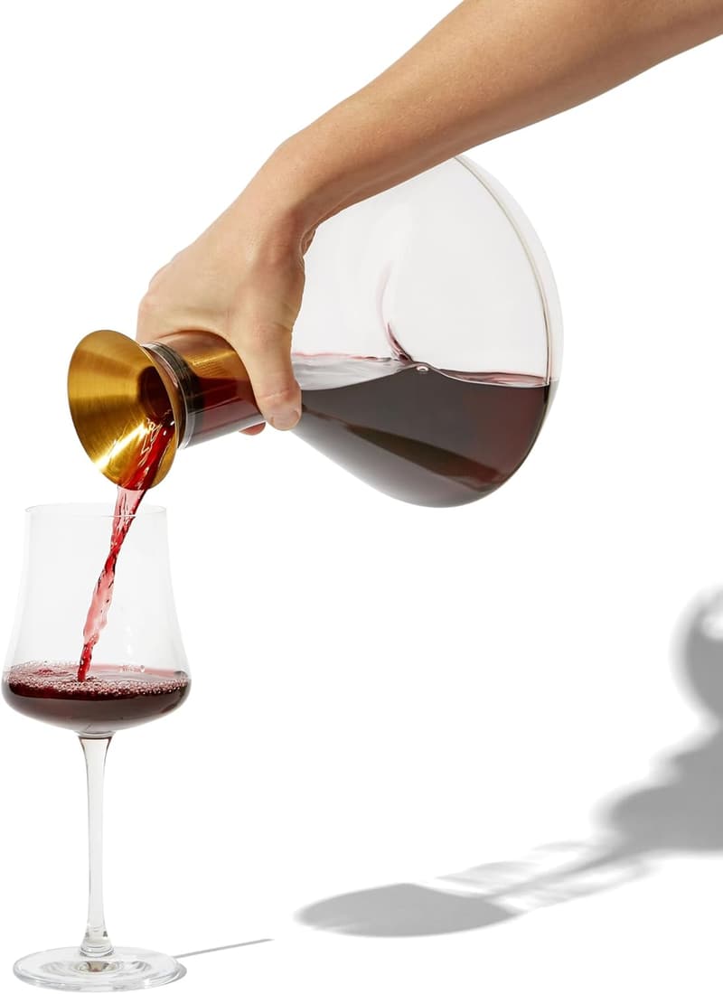 Wine Decanter with Sediment Strainer and Aerator - Enhance Flavor