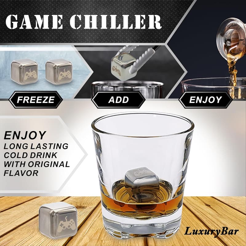 Whiskey Decanter Set for Men with Ice Cube Tray