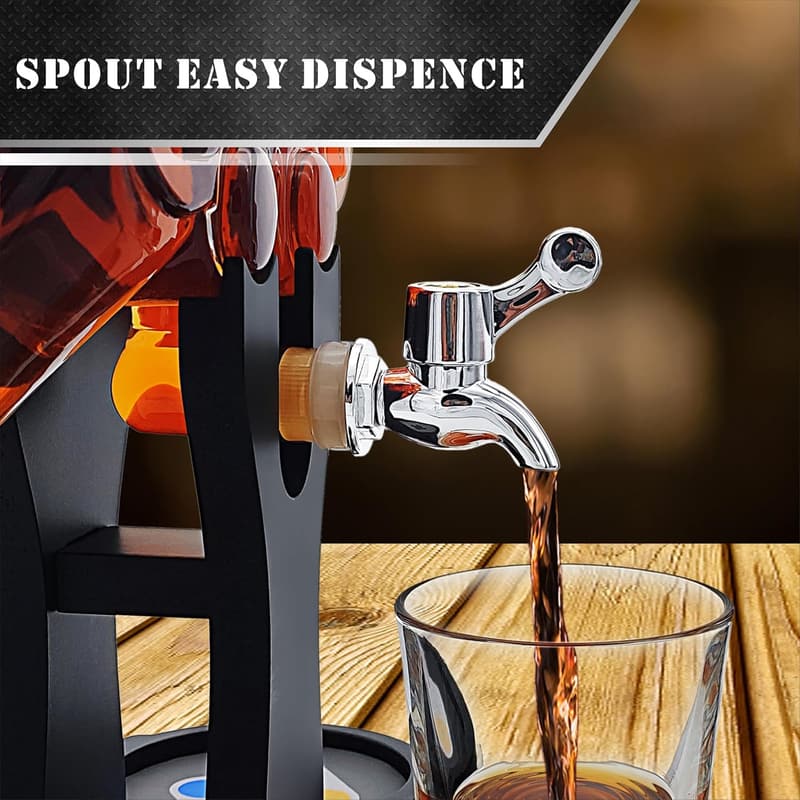 Whiskey Decanter Set for Men with Ice Cube Tray