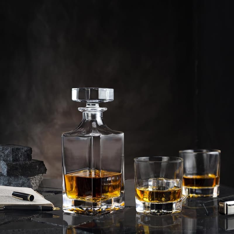 Whiskey Decanter Set with 2 Glasses – Gift for Men & Women