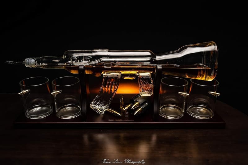 AK47 Whiskey Decanter Set with Bullet Glasses - Men's Gift