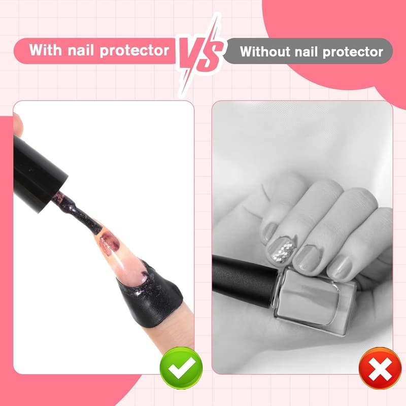 Nail Polish Protector Tape - 120 Pcs Latex Barrier for Nail Art