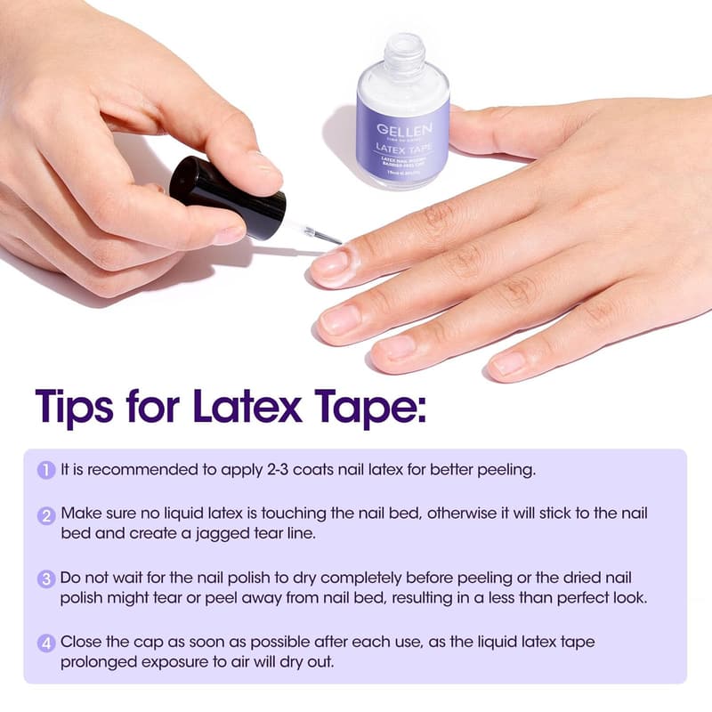 Peel-Off Liquid Latex Nail Guard for Home Manicure - 15ml