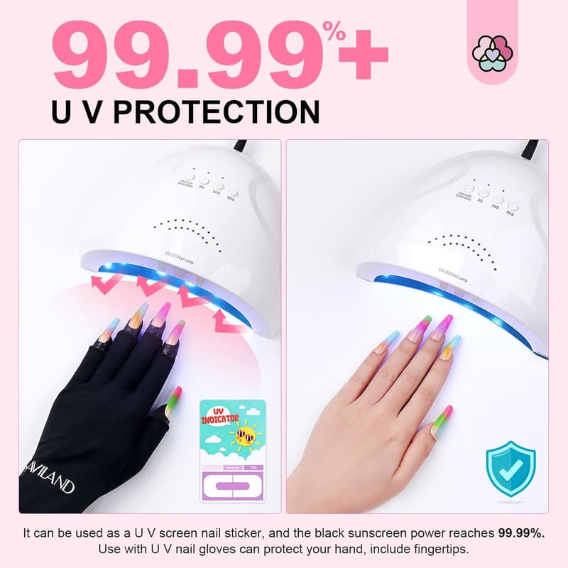 Nail Polish Protector Tape - 100PCS UV Cuticle Shield for Nail Art
