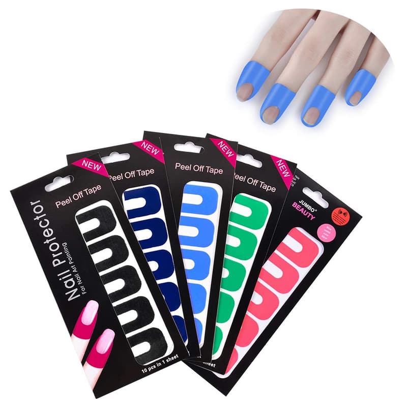 Nail Art Protectors – 50 U-Shape Disposable Polish Guards