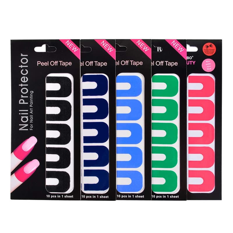 Nail Art Protectors – 50 U-Shape Disposable Polish Guards