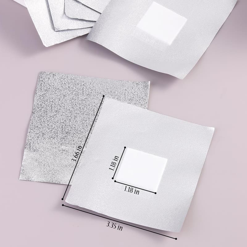 Gel Nail Polish Remover Foil Wraps with Cotton Pads - 100PCS