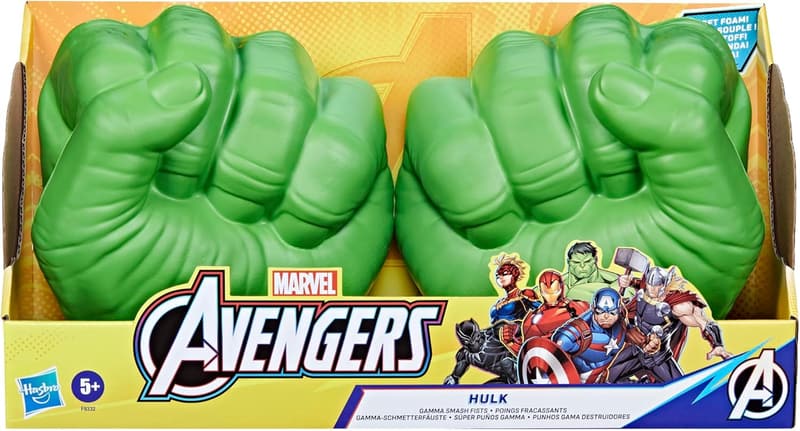 Hulk Gamma Smash Foam Fists - Avengers Role Play Toy for Kids