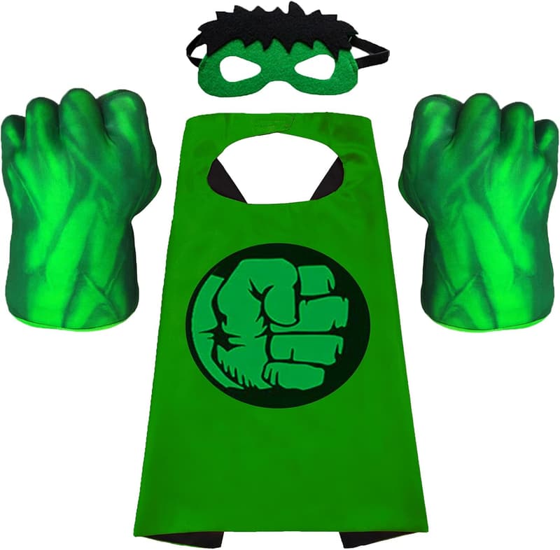 Kids' Superhero Gloves and Capes Plush Costume Accessories